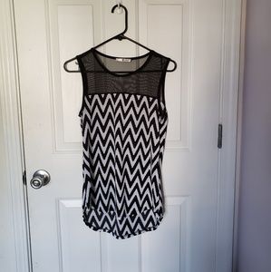 Black and white Chevron Tank top
